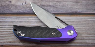 Custom Anodized Liong Mah Knives.