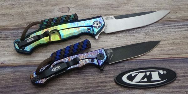 Custom Anodized ZT0450CF and ZT0452.  Authorized ZT Knives Dealer.