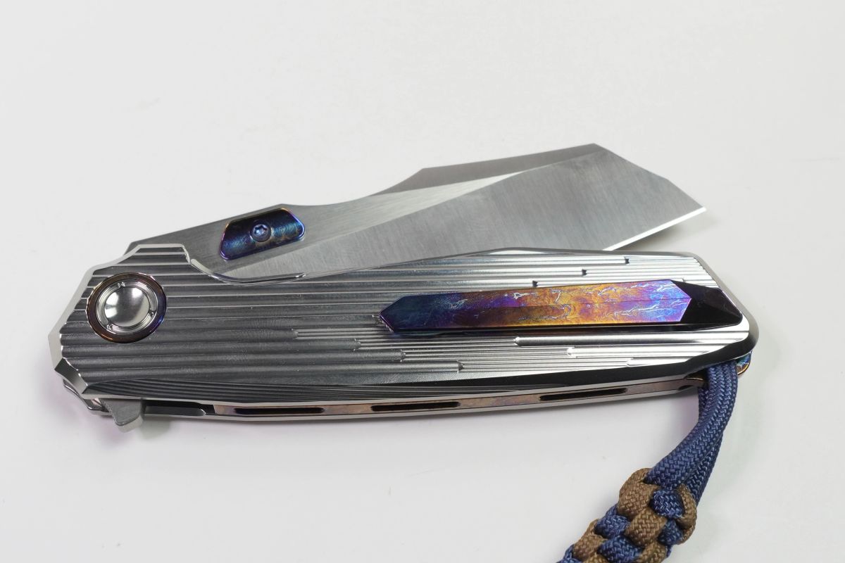 Reate Mantis patterned titanium: High polished titanium scales. Pocket ...