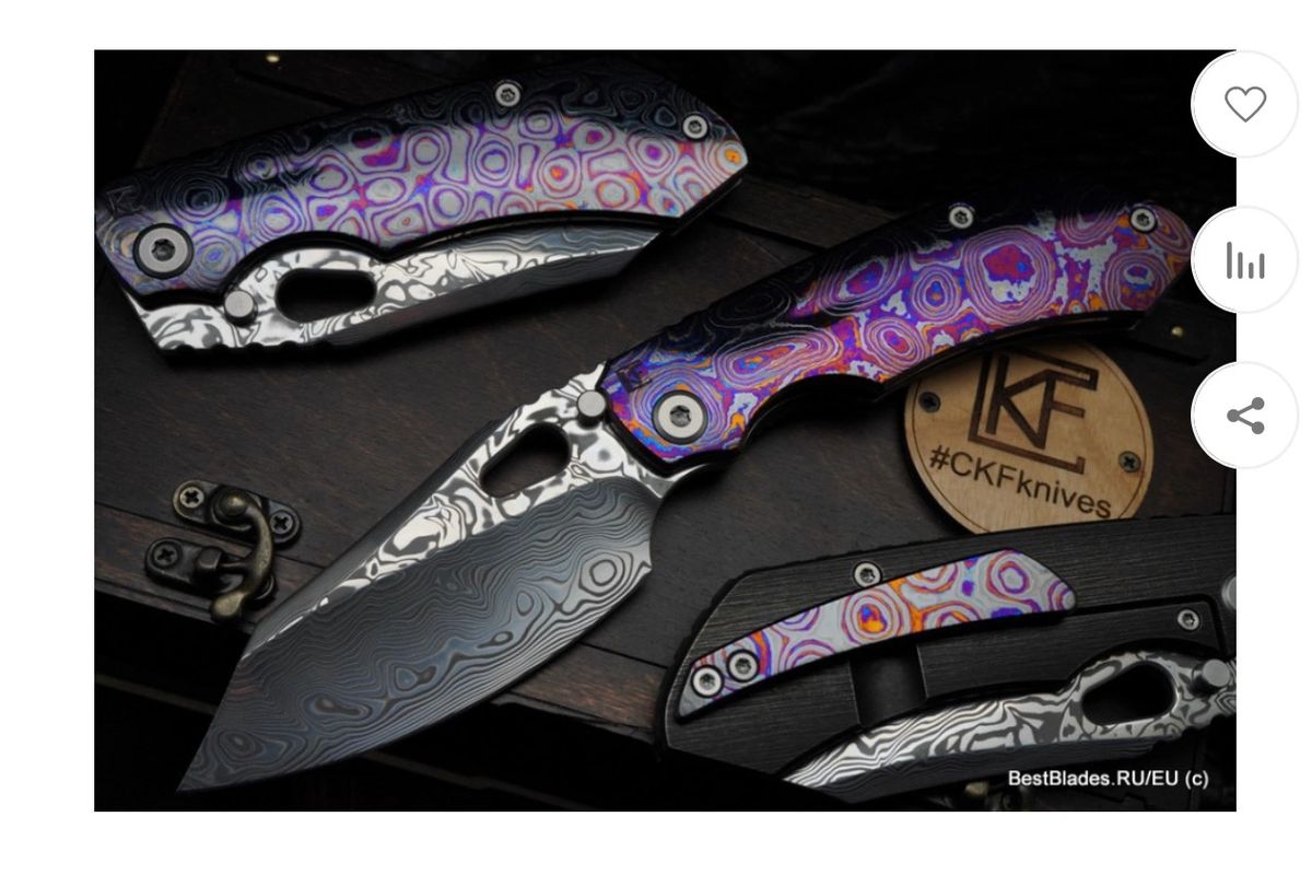 Ckf rotten evo 3 0e zircuti ti handle damasteel blade zirc