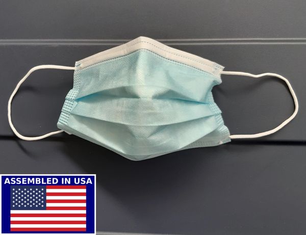 Disposable Surgical Mask, ASTM Level 3, Medical Mask, Made in USA, Made in California