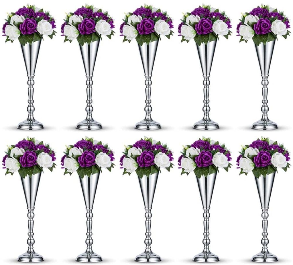 Silver Centerpieces (Flowers Not Included)