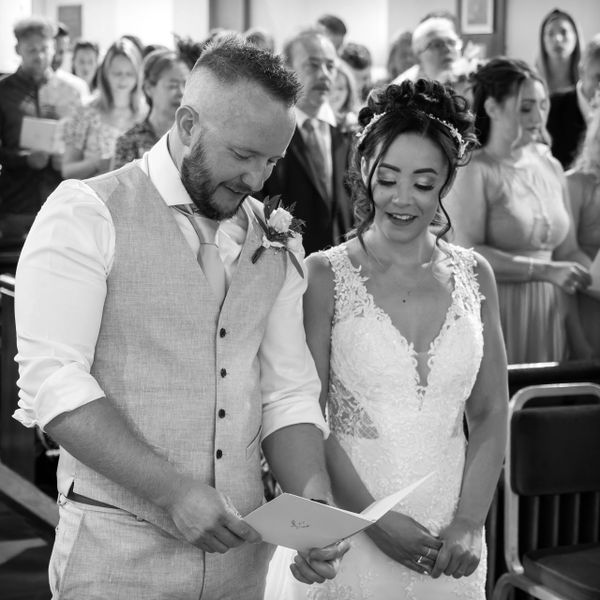 B&W wedding photo in Guernsey