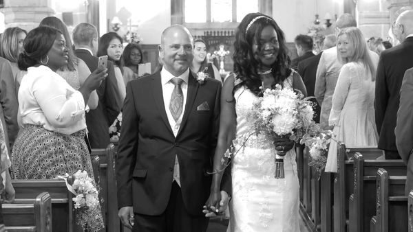 B&W wedding photo in Guernsey
