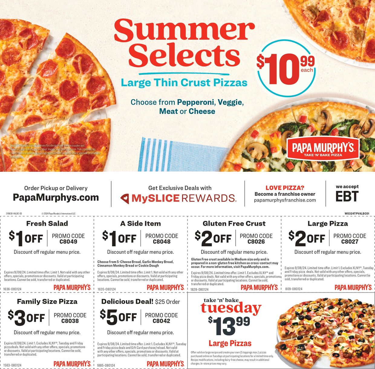 Summer Selects, just $10.99!
Only at Papa Murphy's!
Order Now!