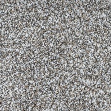 Close-up of textured gray carpet fibers.