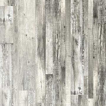 Light gray wooden plank flooring with varied textures and patterns.