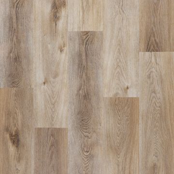 Light brown wood grain laminate flooring with natural texture.