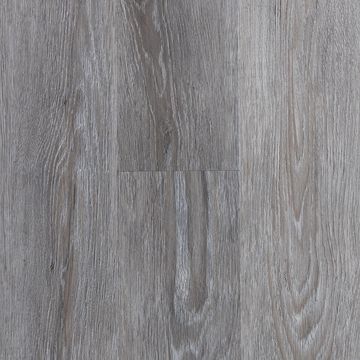 Close-up of gray wooden floor with natural grain patterns.