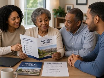 Family caregivers receiving dementia care planning guidance and caregiver support resources.