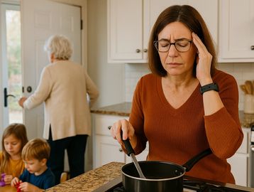Supporting grandchildren, a mother with dementia who wanders, while managing caregiver stress.