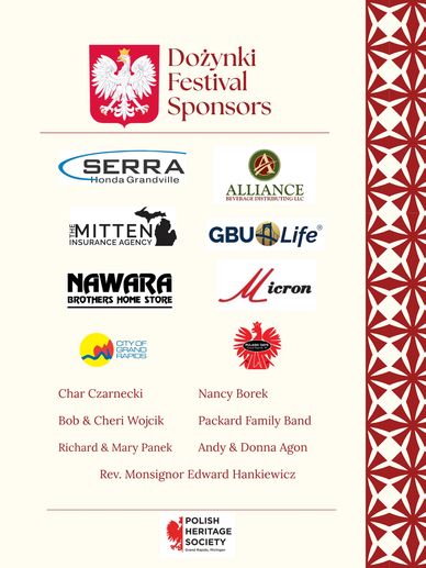 Dozynki Festival sponsors and supporters logos and names.