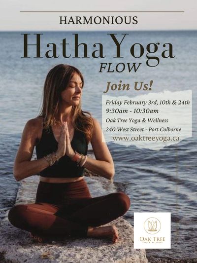 Harmonious hatha yoga flow poster
