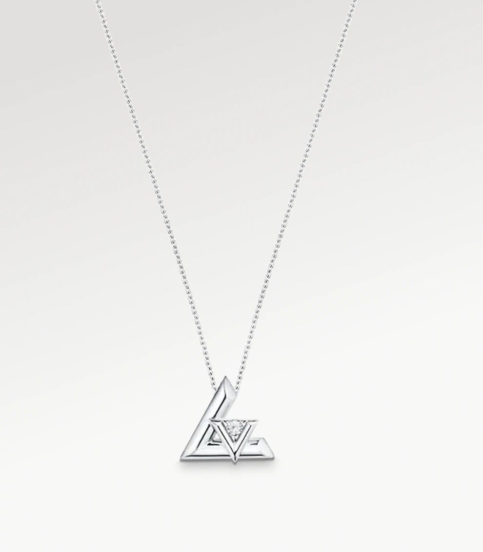 LV Volt One Large Pendant, White Gold And Diamond - Categories Q93807