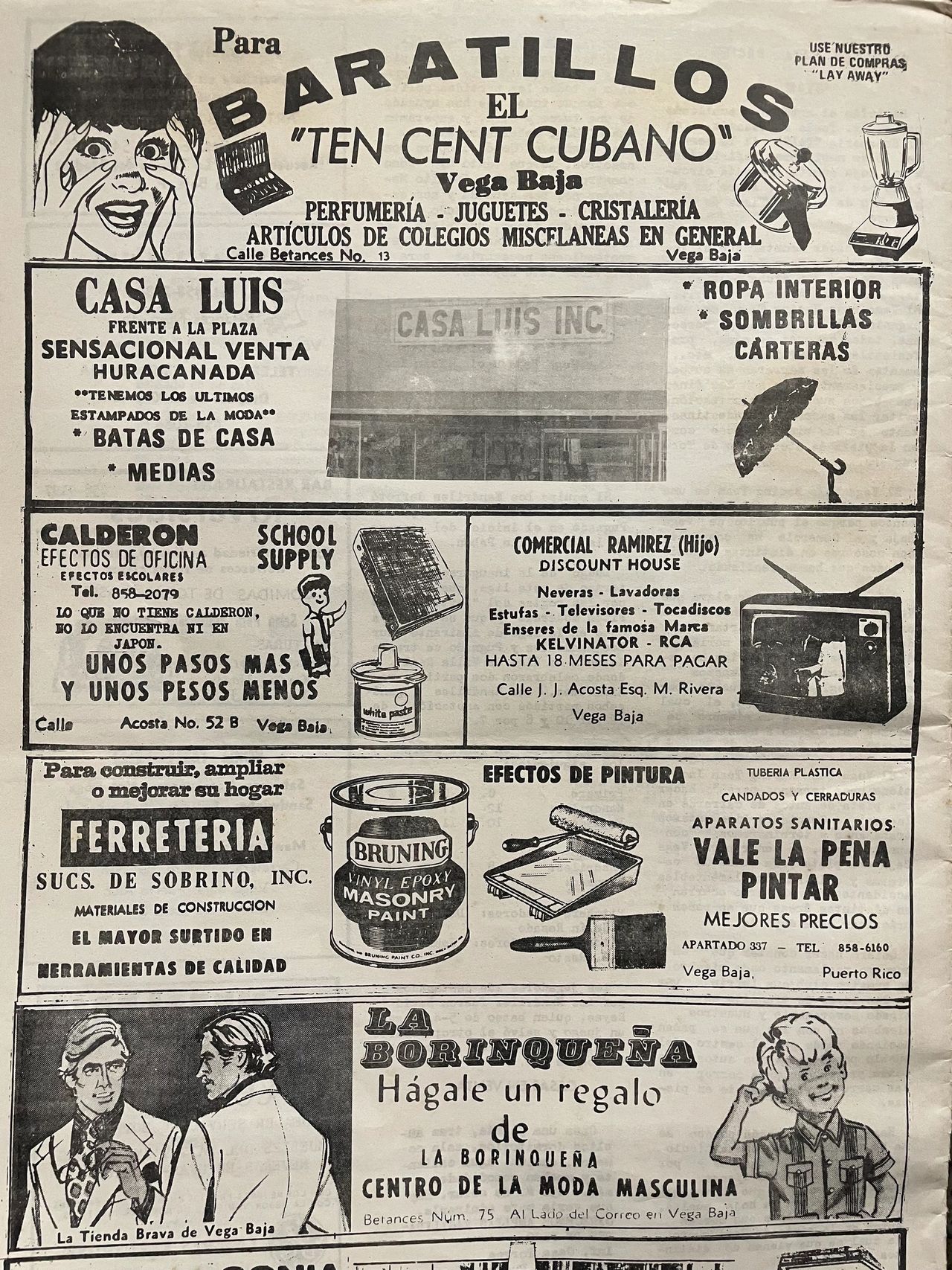 publicidad historica en pueblo de vega baja