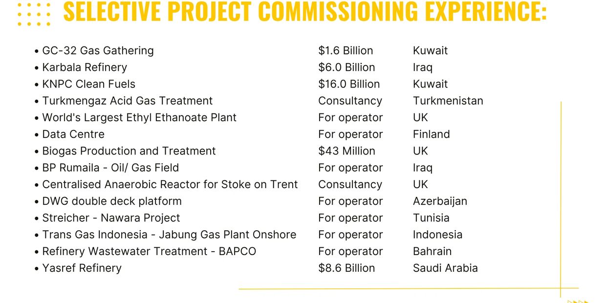 Selective Project Commissioning Experience