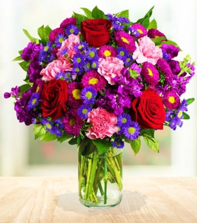 A bouquet of colorful flowers