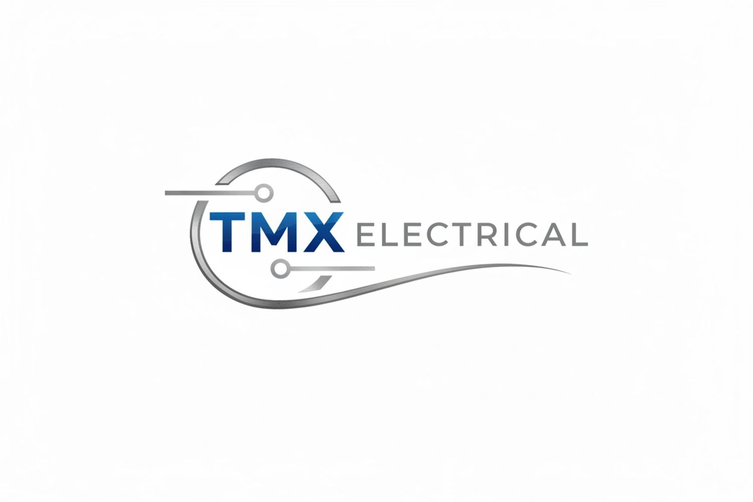 TMX Electrical logo with a modern circuit design and blue-gray color scheme.
