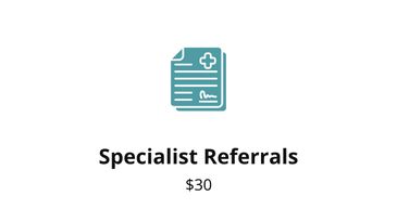 Online consultations for specialist referral letters