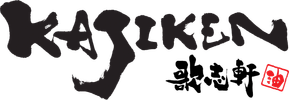 Stylized text logo with a red stamp.