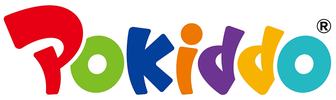 Colorful Pokiddo logo with playful font.