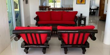 Bamboo Chairs in elegant home
