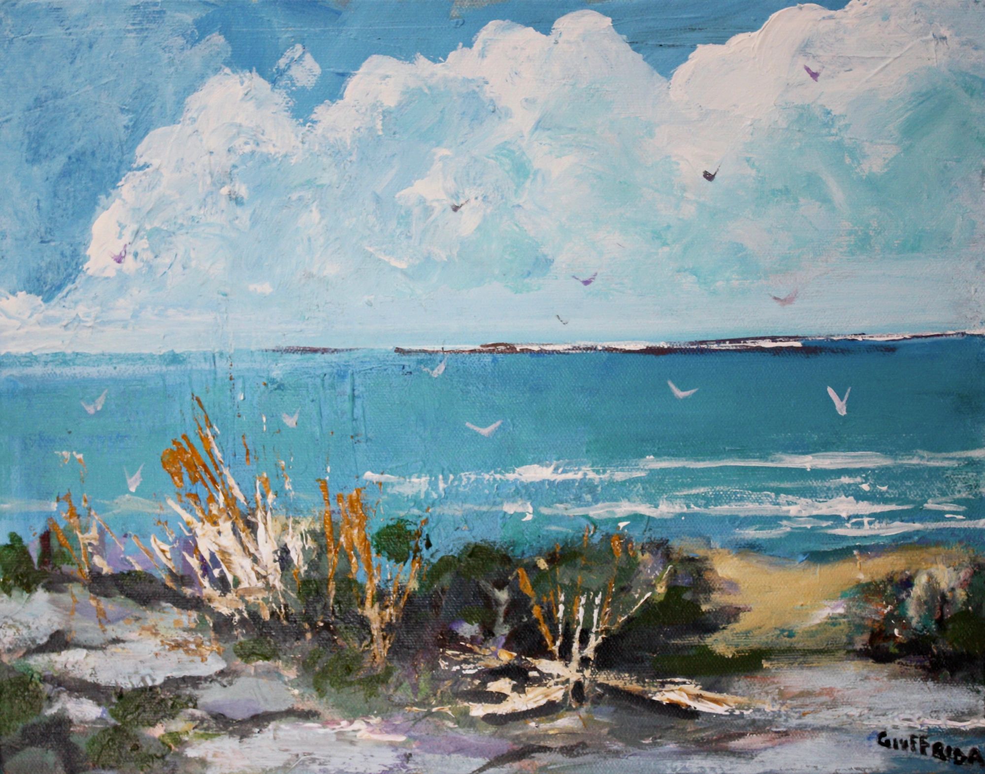 Great South Bay, 
Near Robert Moses Beach
11 x 14 x 1.5 Acrylic on Canvas