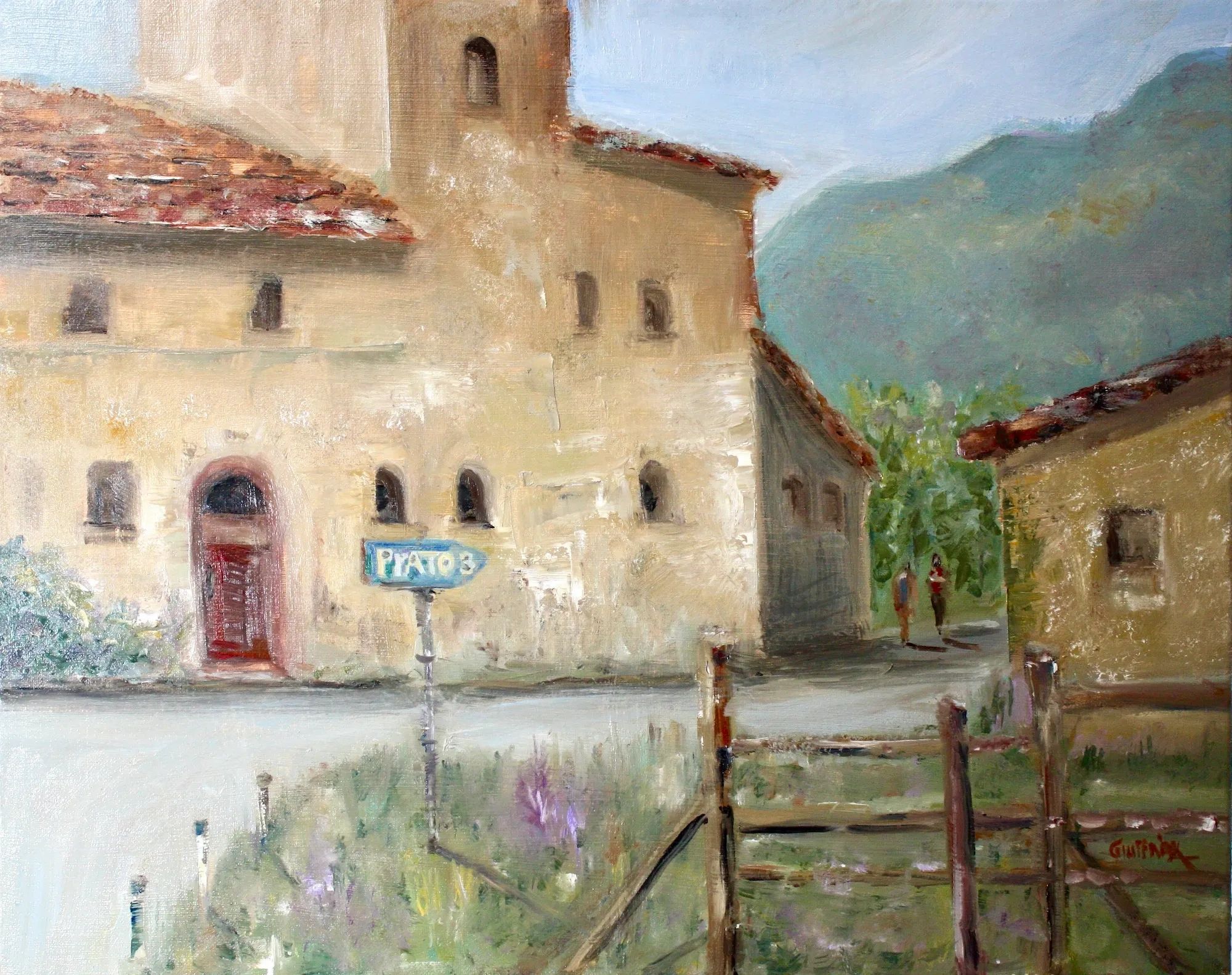 Tuscany landscape art, Florence art, modern art of Europe, wall decor, home decor, gift ideas