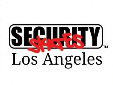 Security Skates White Los Angeles logo