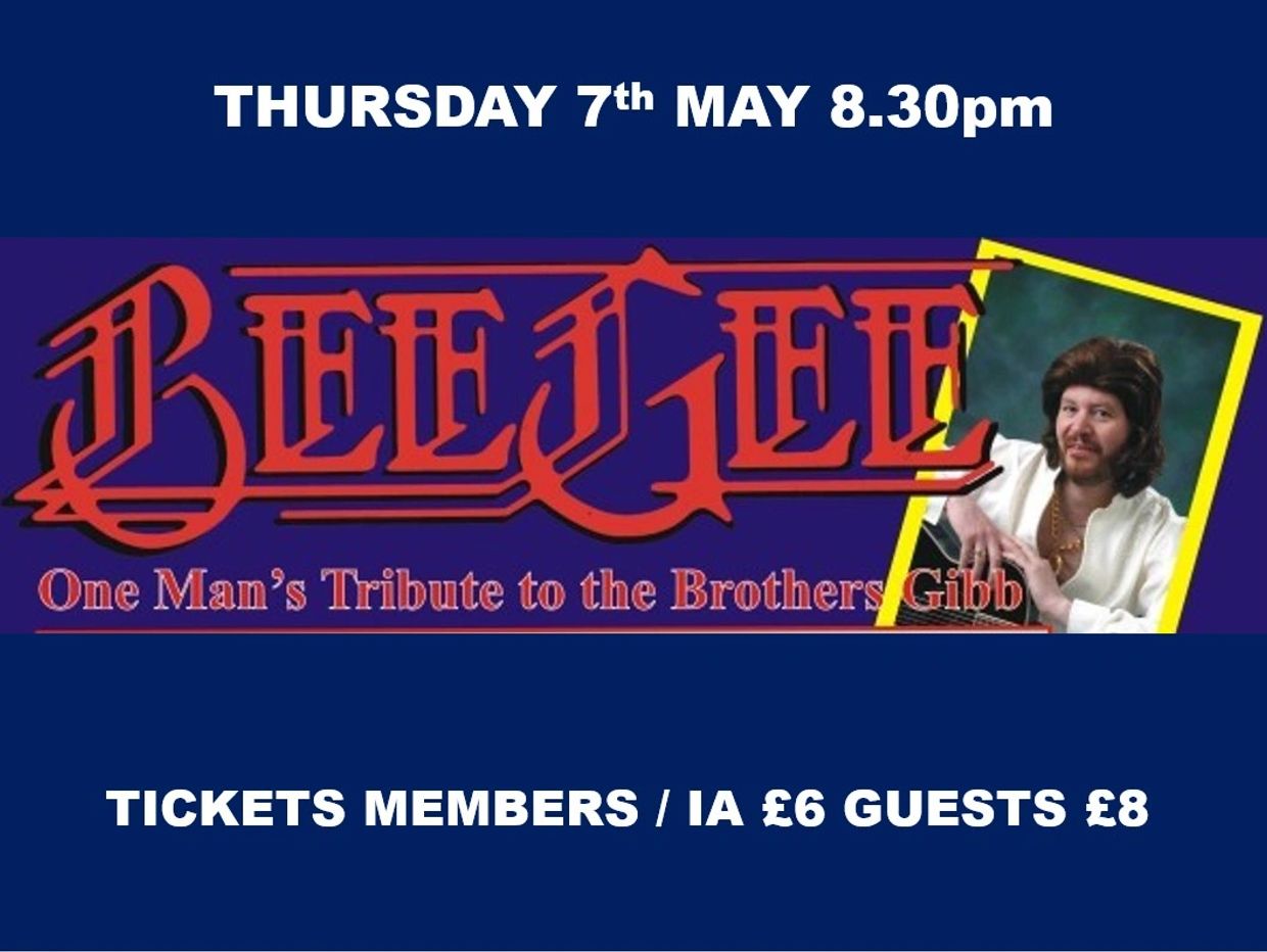 BeeGlee: One man's tribute to the Brothers Gibb, May 7th, 8:30pm.