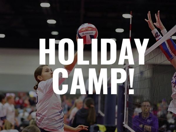 Holiday camp volleyball action shot.