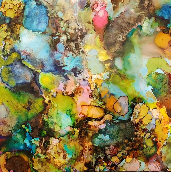 Alcohol ink on Yupo & Tyvek Paper