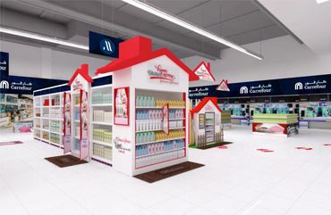 Johnson & Johnson and BIC activation in-store, carrefour, mec workshop, customer experience