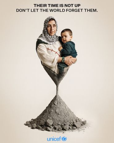 ghaza stop the war unicef social media design post, mec workshop, social media management