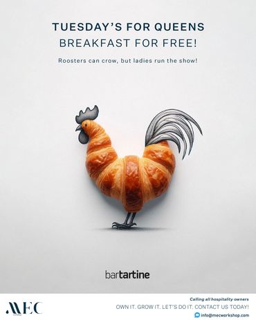 bartartine social media design post, mec workshop, social media management, croissant