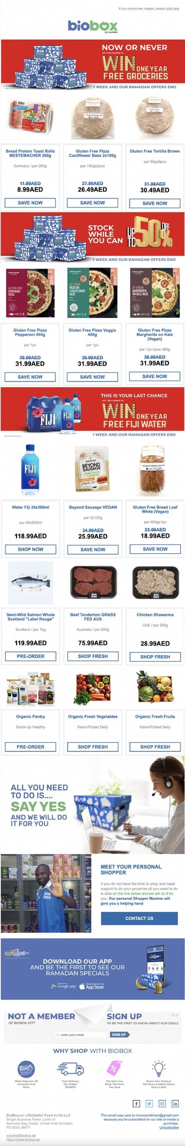 BioBox e-commerce content & email marketing, shopping online, groceries, mec workshop