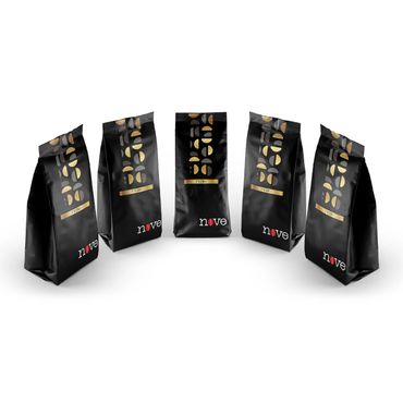 Nove coffee beans packaging design Al Shirawi vending machines, branding agency, awar winning agency