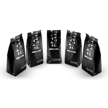 Nove coffee beans packaging design Al Shirawi vending machines, branding agency, awar winning agency