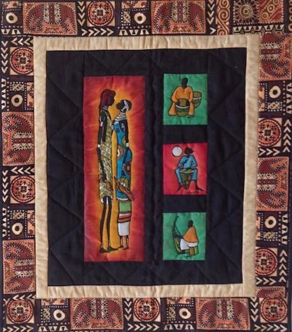 'Out of Africa' is 26 x 28 inches.  Images were sourced from Africa.$150.00
