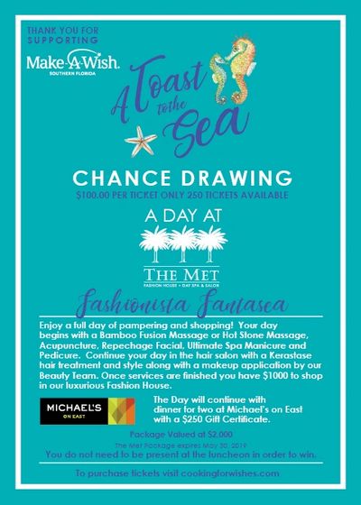 Chance Drawing | Cooking for Wishes Sarasota