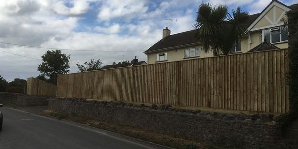 long feather edge fence