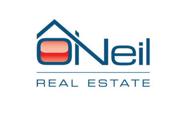 O'Neil Real Estate logo with a house roof design.