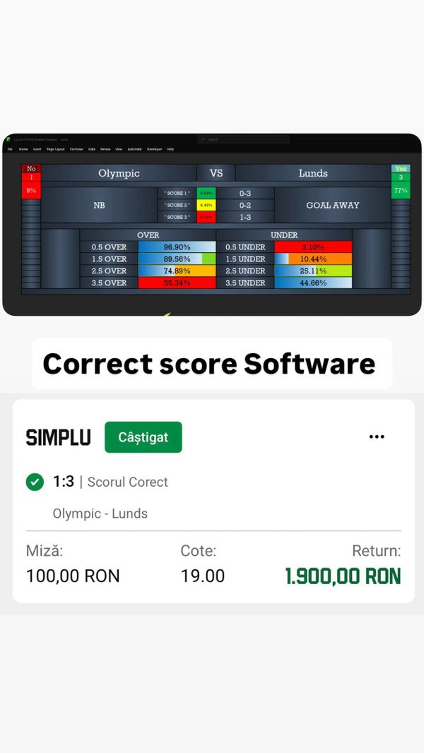1x2 correct score football prediction from ai software