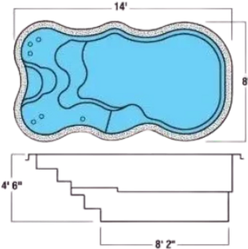 modèles de piscine creusée hybride et spa en fibre de verre fibco fibro
