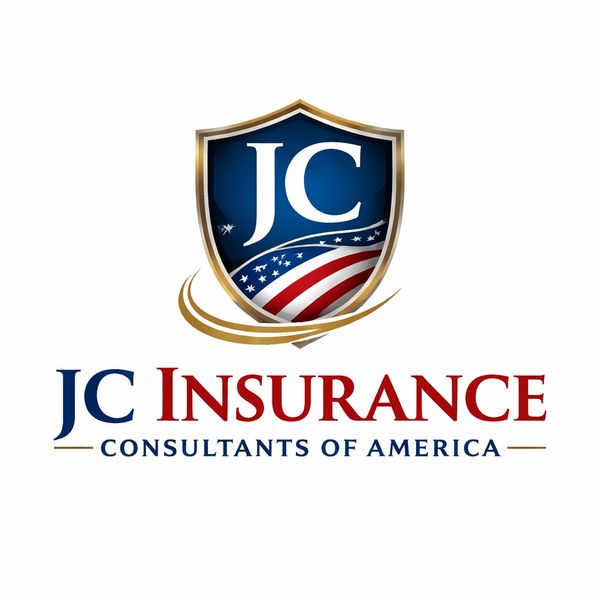 Logo for JC Insurance Consultants of America with patriotic shield design.