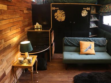 A unique tiny home inside a lorry. 
