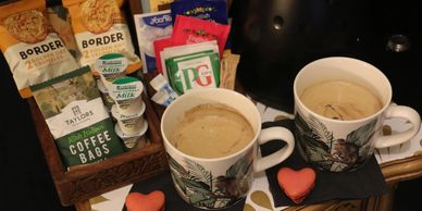 Treat yourself to our complimentary teas,  coffees and biscuits of course. 