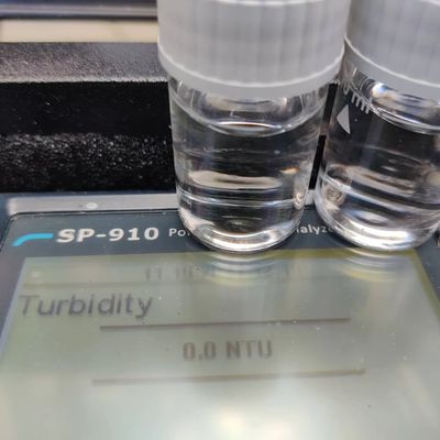 NCD treated and makeup water samples, 0.0 NTU (turbidity)