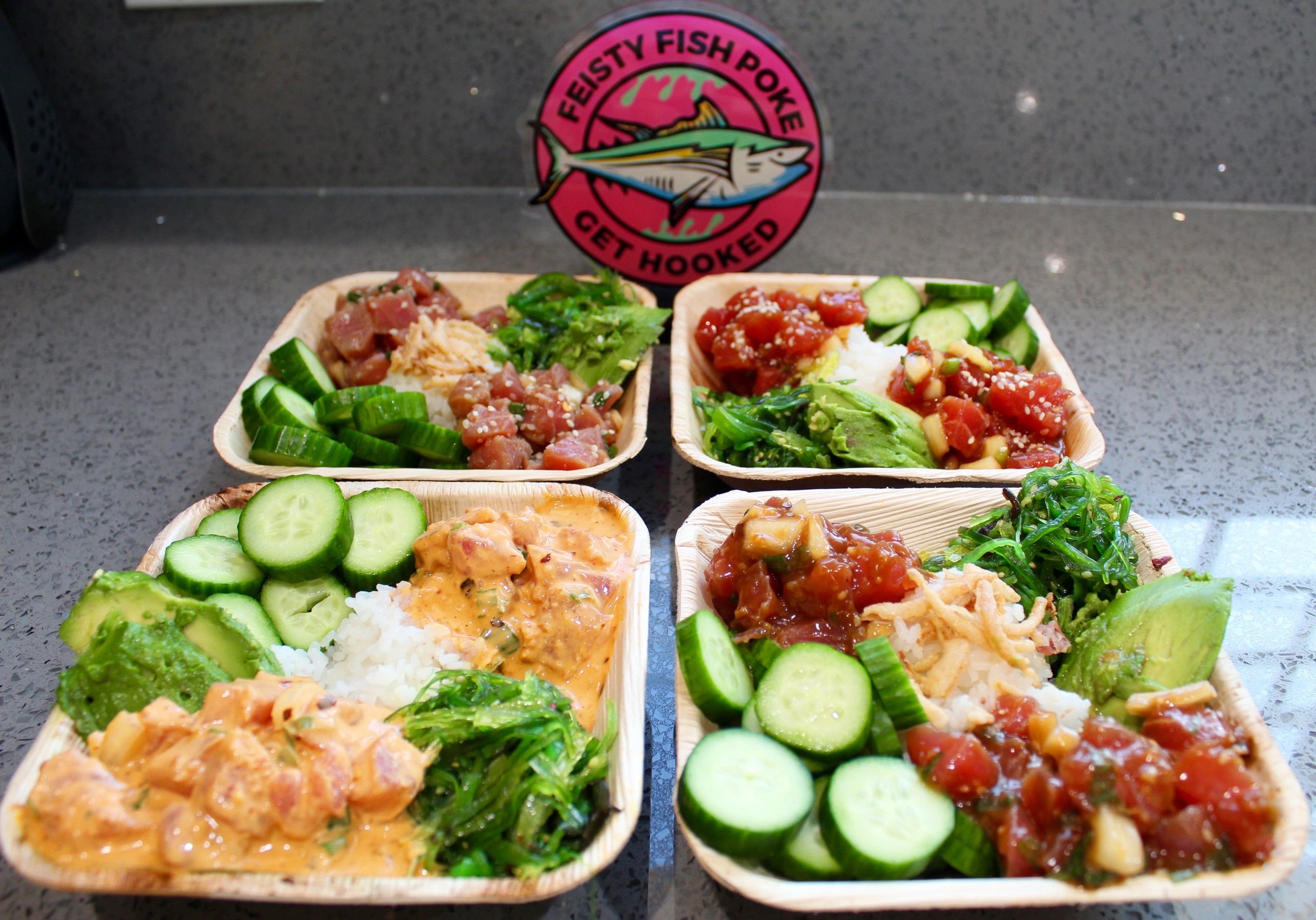 Delicious Hawaiian Poke Bowls with Yellowfin Tuna