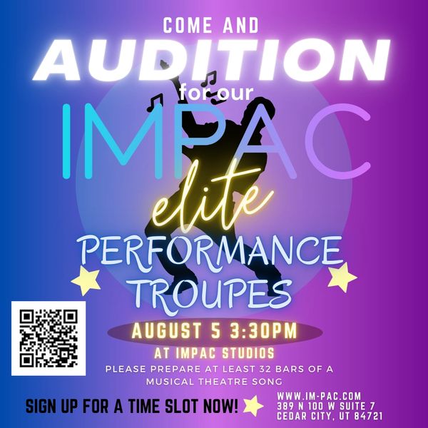 Audition for IMPAC elite performance troupes August 5 at IMPAC Studios.